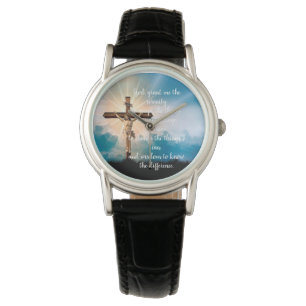 Heiligkeit Gebet mit Jesus auf Crucifix Armbanduhr
