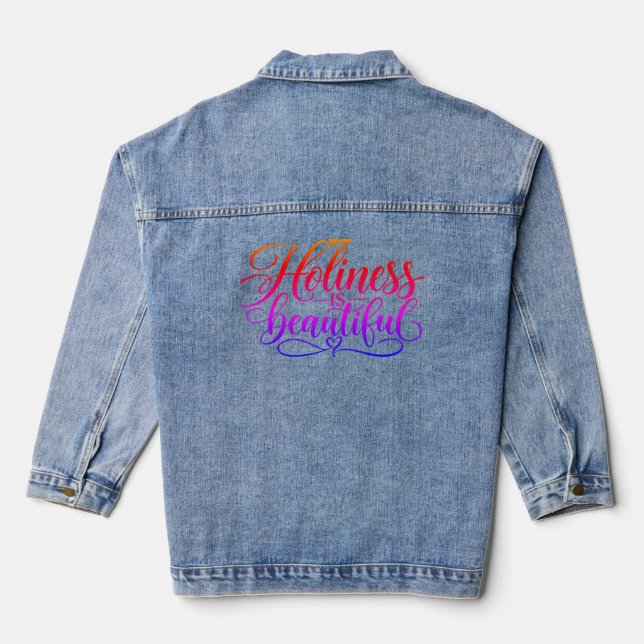 Heiligkeit ist schön  jeansjacke (Rückseite)