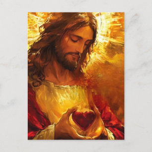 Heiligstes Herz Jesu Feiertagspostkarte