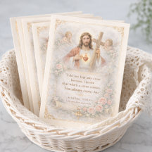 Heiligstes Herz Jesu Kreuz Zitat Florales Design