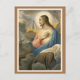 Heiligstes Herz Jesu Notre Dame Religiös Postkarte