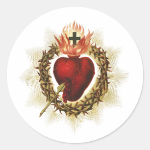 Heiligstes Herz Jesu Rundaufkleber Runder Aufkleber