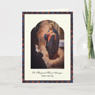 Heiligstes Herz Jesu St. Margareta Maria Katholisc Karte