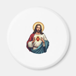 Heiligstes Herz Jesu Vintage-Engraving-Shirt 2 Magnet