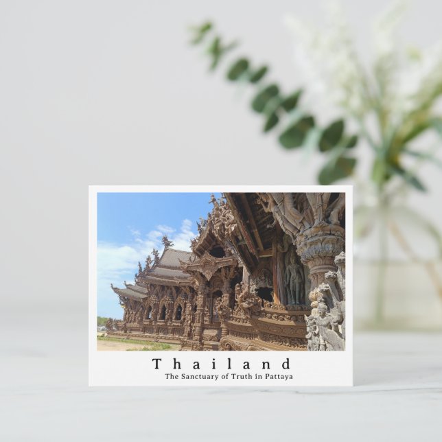 Heiligtum der Wahrheit, Pattaya, Thailand Postkarte (Stehend Vorderseite)