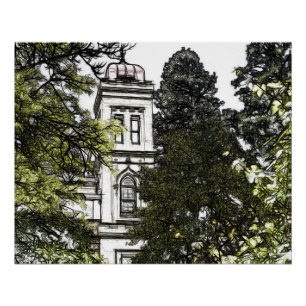 Heiligtum inmitten der Bäume Poster