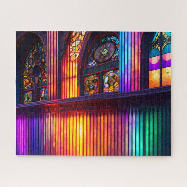 Heiligtum | Rainbow Church Interior Puzzle (Horizontal)