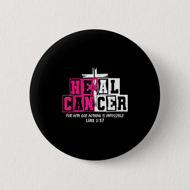 Heilkrebs Jesus Christlich Nk Brustkrebs Wissen Button (Vorderseite)