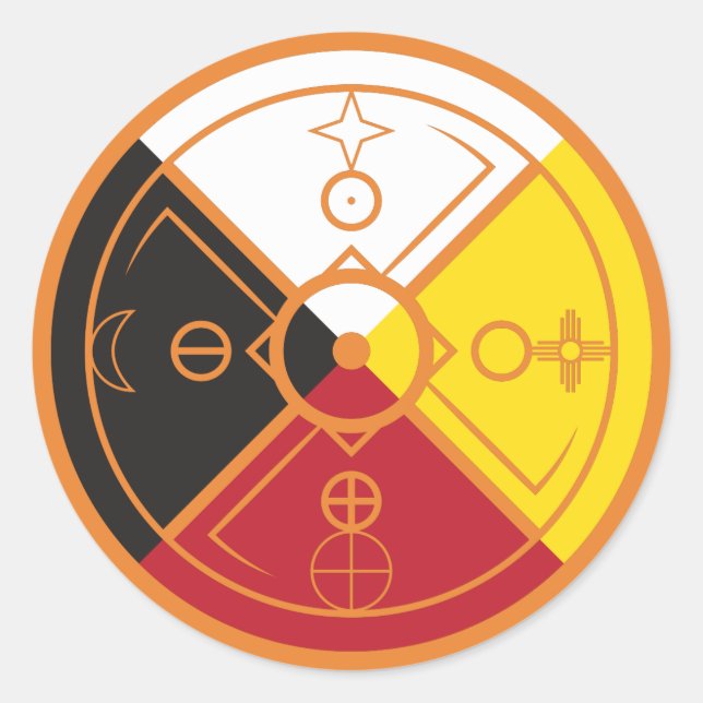 Heilrad Runder Aufkleber (Vorderseite)