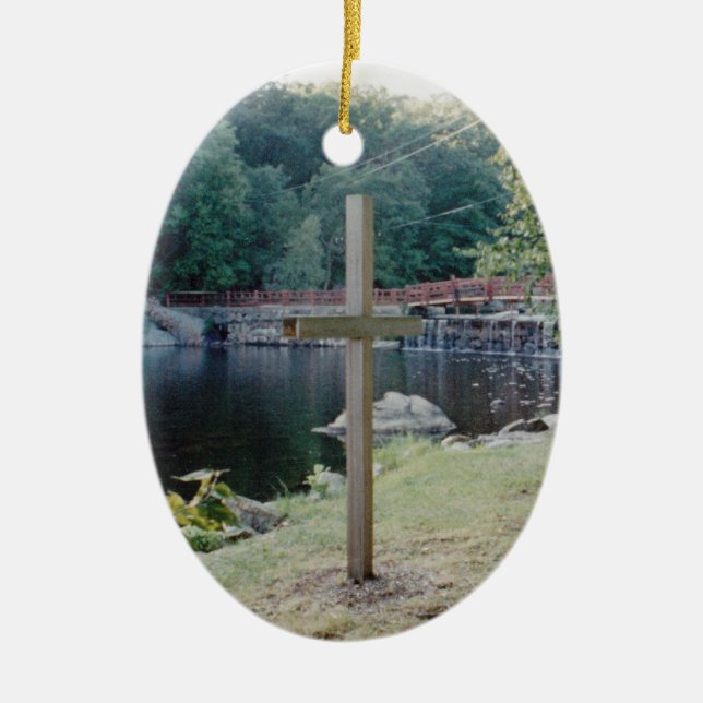 Heilskreuz Keramikornament (Vorne)