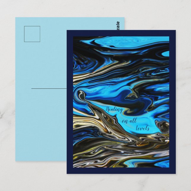 Heilung auf allen Ebenen Marmorpostkarte Postkarte (Vorne/Hinten)