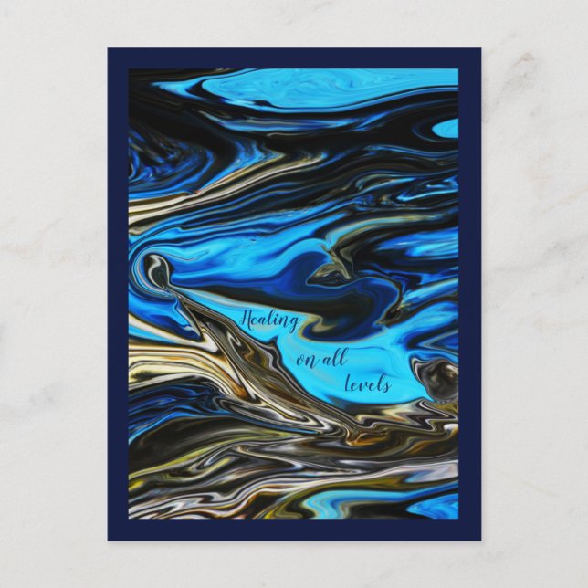 Heilung auf allen Ebenen Marmorpostkarte Postkarte (Vorderseite)