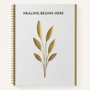 Heilung beginnt hier notizbuch