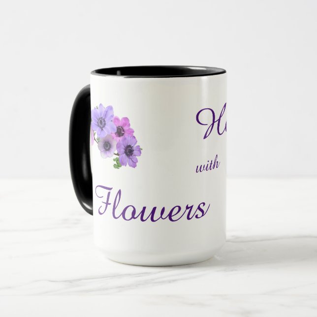 Heilung bei der Gestaltung von Blume Tasse (Vorderseite Links)