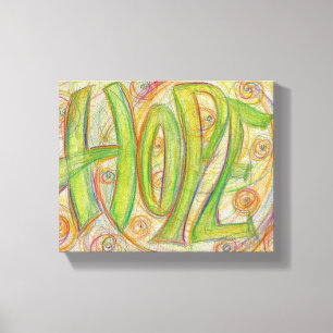 Heilung der Hoffnung Word Art Malerei Wrapped Canv Leinwanddruck