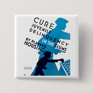 Heilung der Jugendkriminalität in den Slums Button