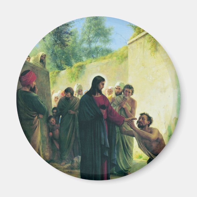 Heilung des Blinden Mannes durch Carl Bloch Magnet (Vorne)