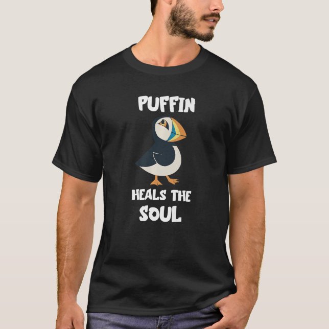 Heilung des Souls Puffin Puffin Island Tiersee B T-Shirt (Vorderseite)