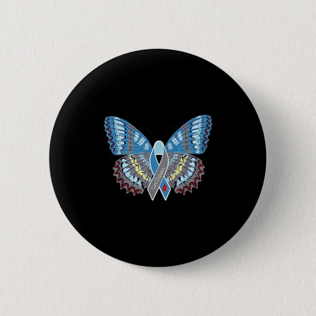 Heilung Diabetes Butterfly Button (Vorderseite)