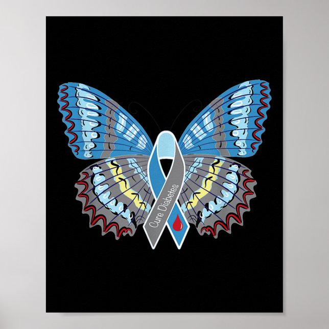 Heilung Diabetes Butterfly Poster (Vorne)