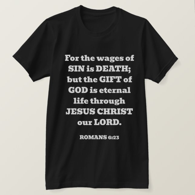 Heilung Gottes kostenloses Geschenk Römer Bibel Ve T-Shirt (Design vorne)