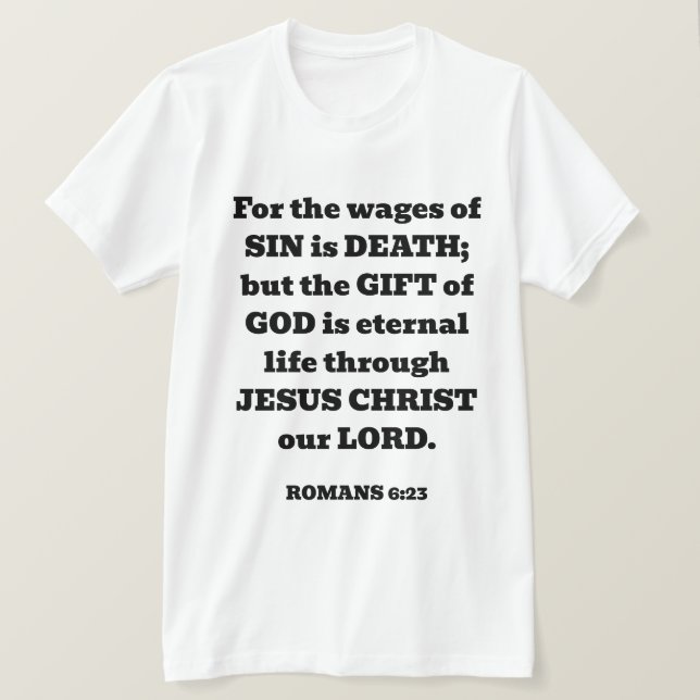 Heilung Gottes kostenloses Geschenk Römer Bibel Ve T-Shirt (Design vorne)