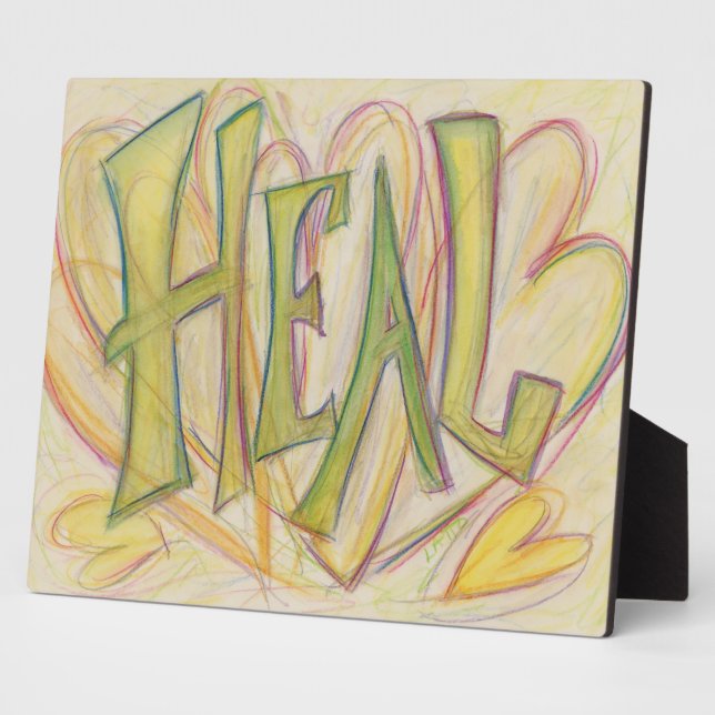 Heilung Herz Inspiration Word Kunst Print Plaques Fotoplatte (Seite)