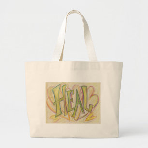 Heilung Herz Word Kunst Inspiration Tote Tasche