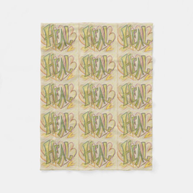 Heilung Herzenslust Word Art Soft Fleece Chemo Bla (Vorderseite)