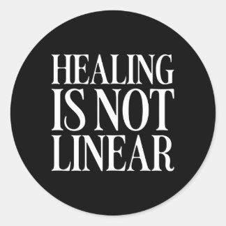 Heilung ist nicht linear runder aufkleber