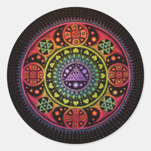 Heilung Mandala Runder Aufkleber