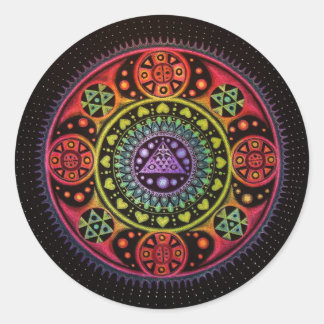 Heilung Mandala Runder Aufkleber