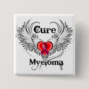 Heilung Myelom Herz Tattoo Wings Button