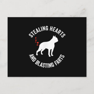 Heilung und Strahlen von Furzen Boston Terrier Postkarte