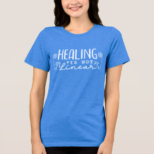 Heilung verläuft nicht linear - Florales Trauer-Su Tri-Blend Shirt