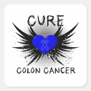 Heilung von Colon Cancer Quadratischer Aufkleber