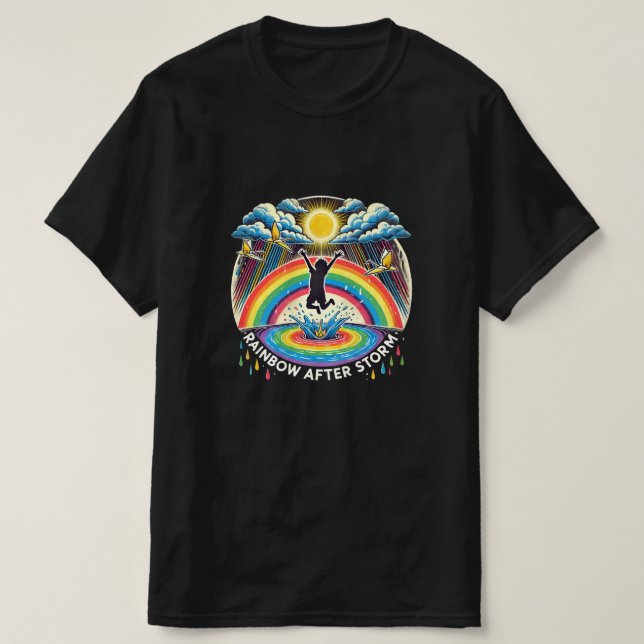 Heilungsreise: Regenbogen der Hoffnung T-Shirt (Design vorne)