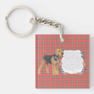 Heim-Airedale - Welsh - Lakeland Schlüsselanhänger
