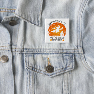 Heim der Hexe und ihrem Rudel Dachshunde Cool Button