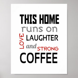 Heim Liebe Lachen (Standard-Bilderrahengröße) Poster