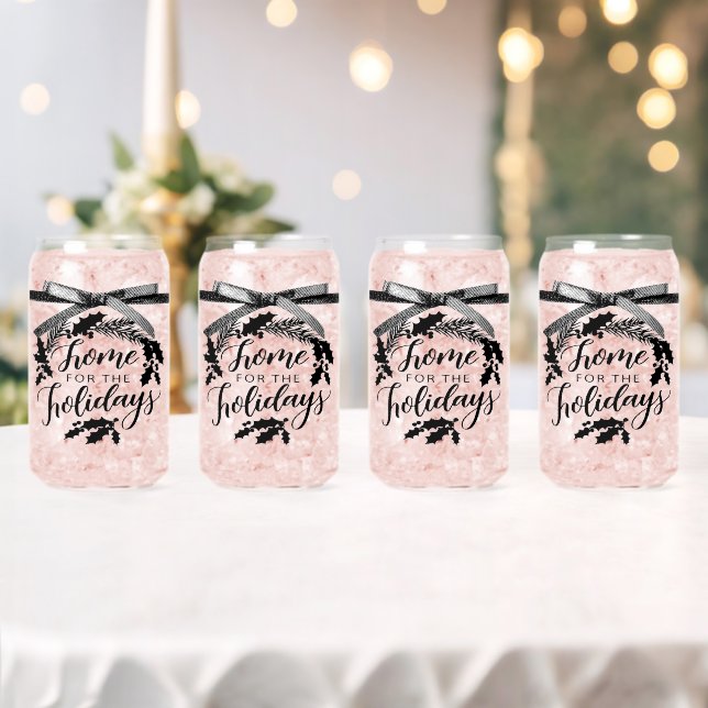 'Heim zu den Feiertagen' Trinkset Dosenglas (Insitu (Hochzeit))