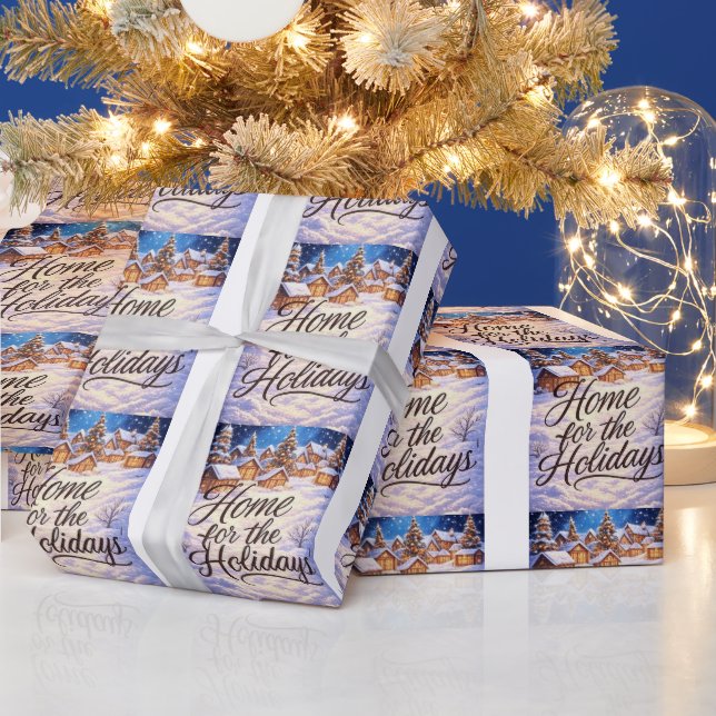 'Heim zur Weihnachtszeit' Geschenkpapier (Feiertage)