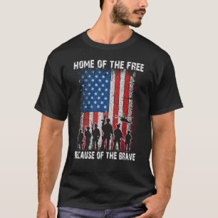Heimat der Freien wegen der Tapferen Veteranen-Ges T-Shirt