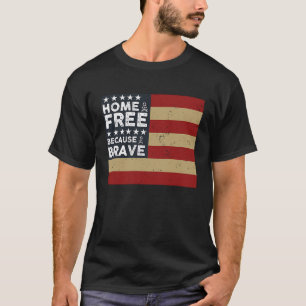 Heimat der Freien wegen der Tapferen Vintage Amer T-Shirt