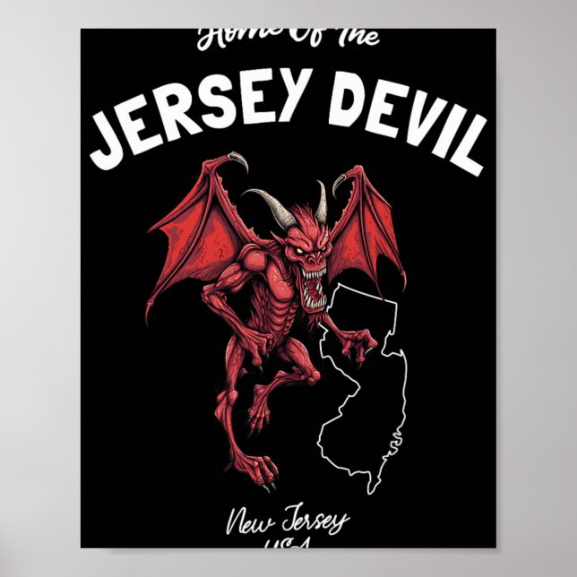 Heimat des Jersey Devil New Jersey USA Kryptid  Poster (Vorne)