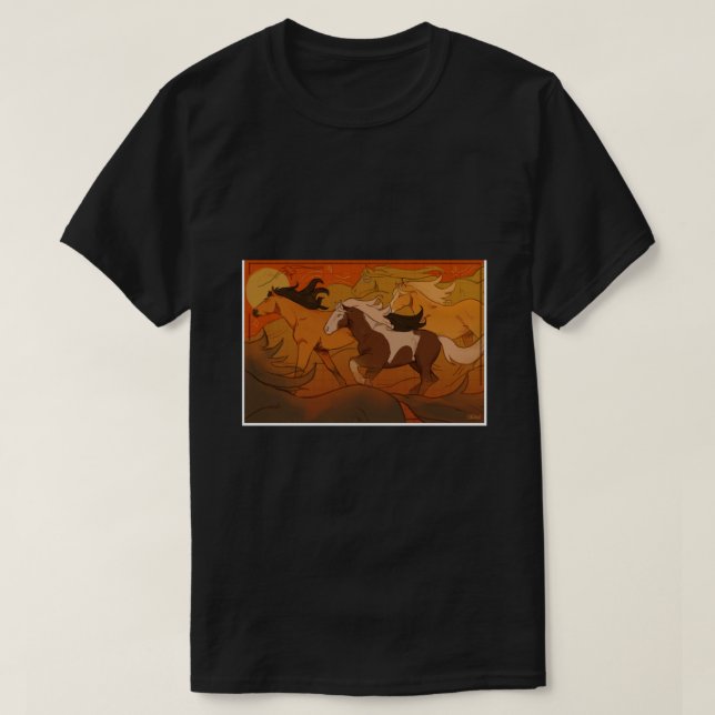 heimat (Geist-Hengst des Cimarron) Art Boa T-Shirt (Design vorne)