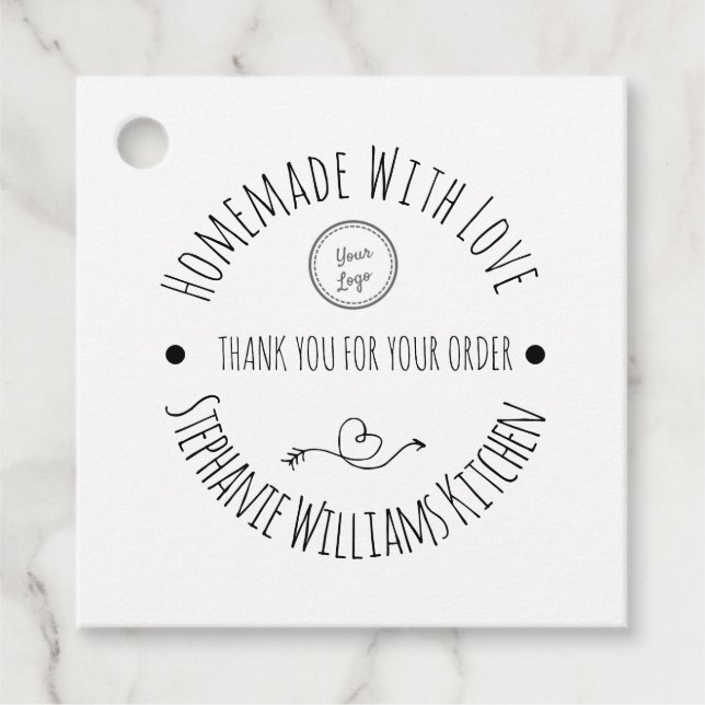 Heimat mit Liebe |Danke für Ihre Bestellung Geschenkanhänger (Vorderseite)