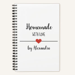 Heimat mit Liebe-White-Rezept-Notebook Notizbuch