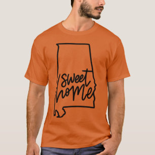 Heimat Süße Heimat Staat Alabama Handgeschriebene T-Shirt