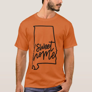 Heimat Süße Heimat Staat Alabama Handgeschriebene T-Shirt